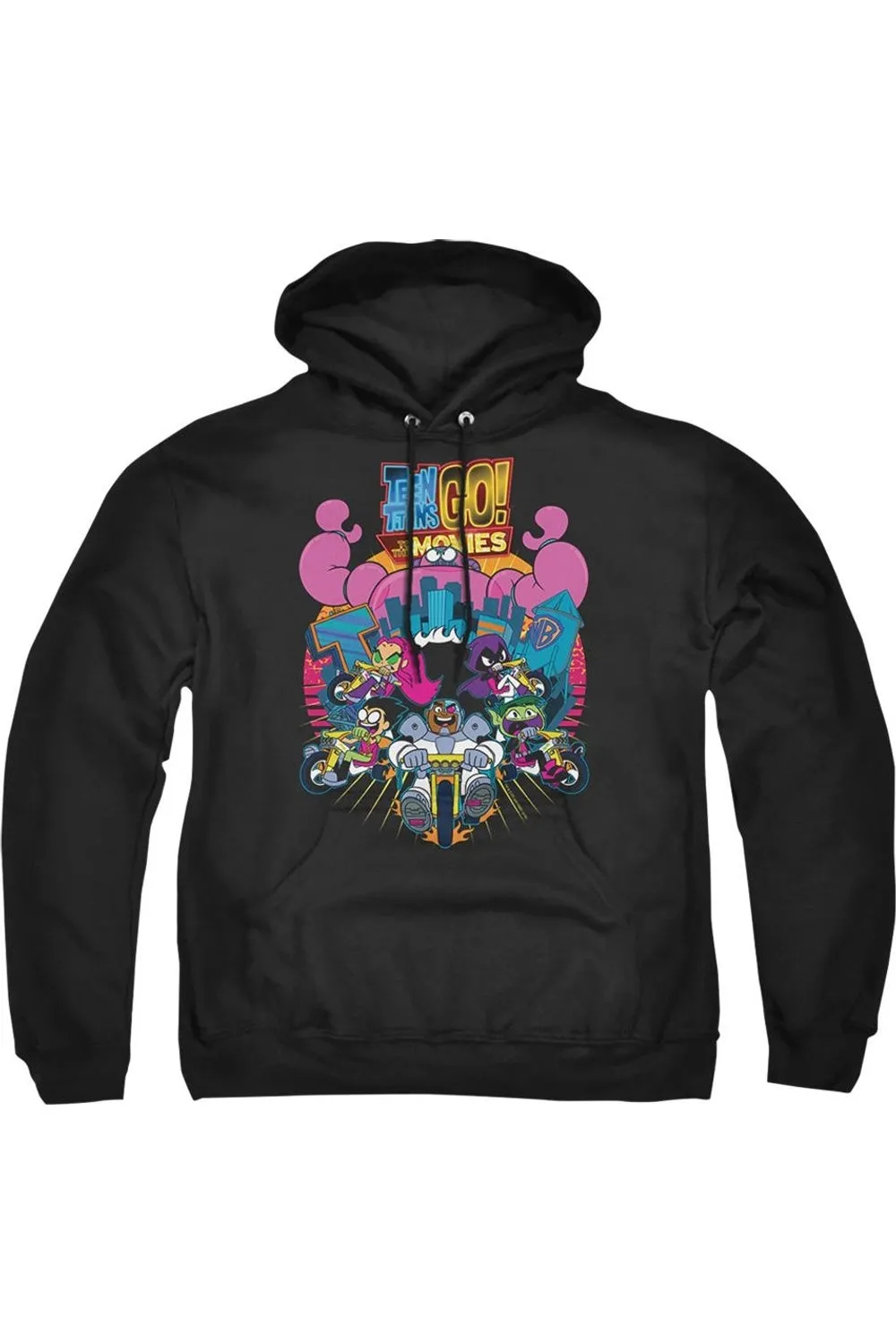 Teen Titans Go To The Movies Burst Through Adult Pull Over Hoodie / Hooded Sweatshirt