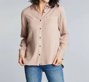 The Katie Shirt In Warm Taupe