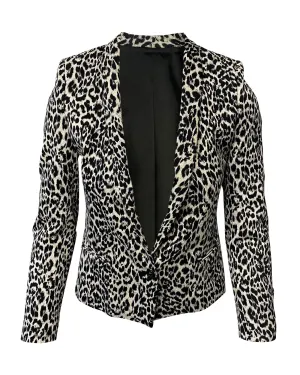 The Kooples Leopard Print Trouser Suit Set in Multicolor Cotton