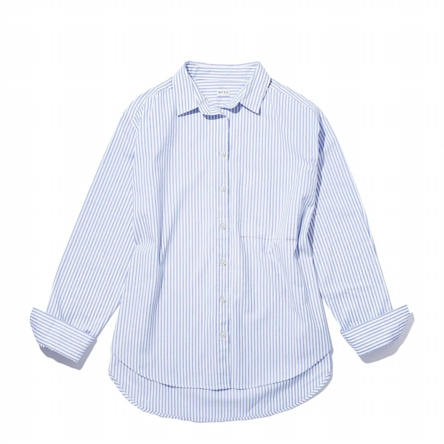 The Quinn Shirt In White/blue