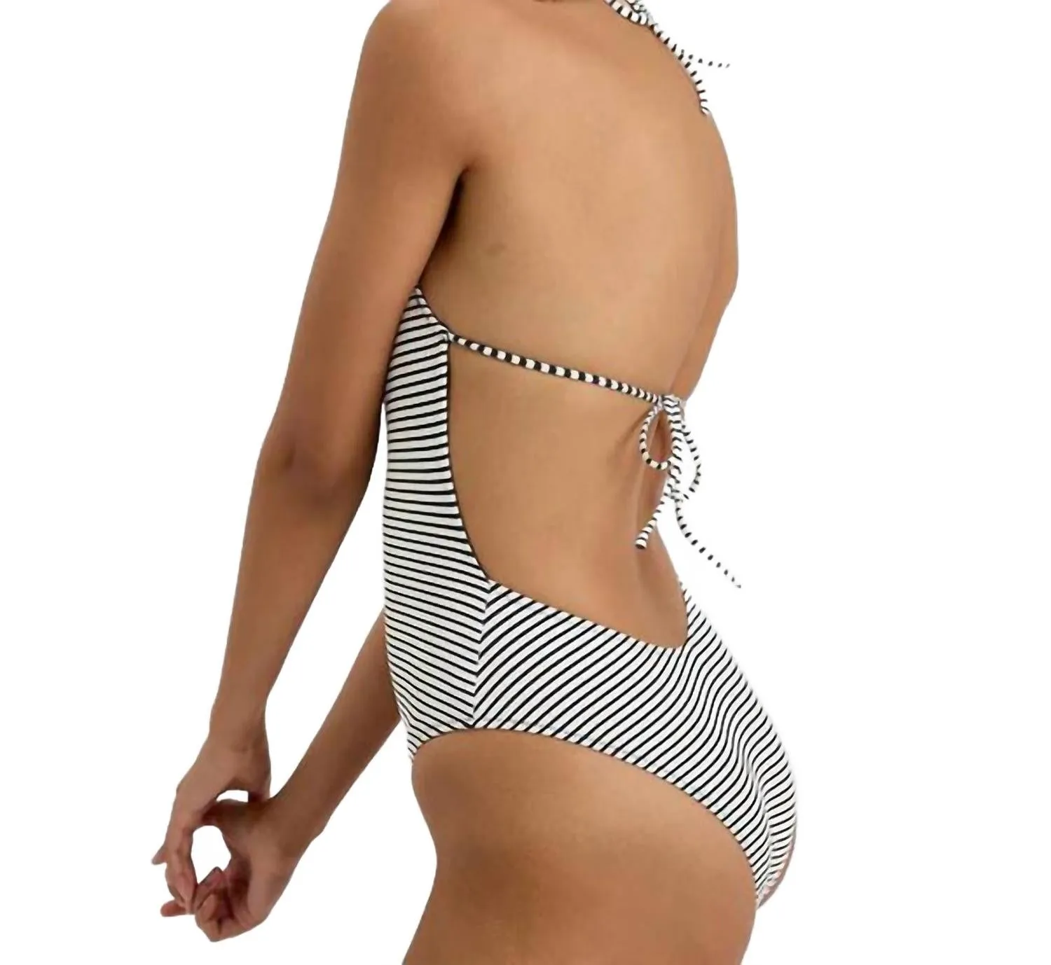 The Zaria One Piece Swimsuit In Classic Breton Stripe