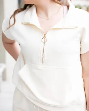 Top With Shorts Set In Cream