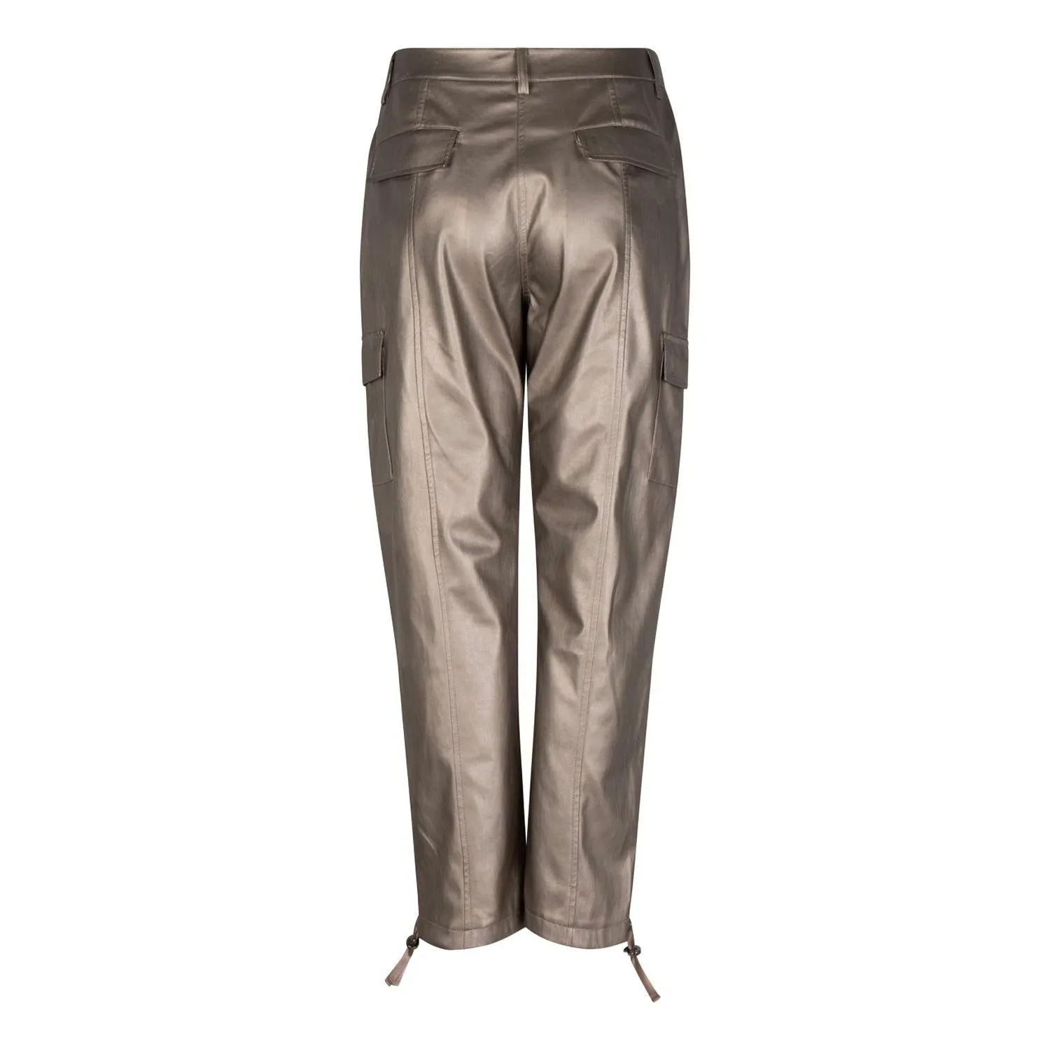 Trousers Cargo Pu In Soft Gold