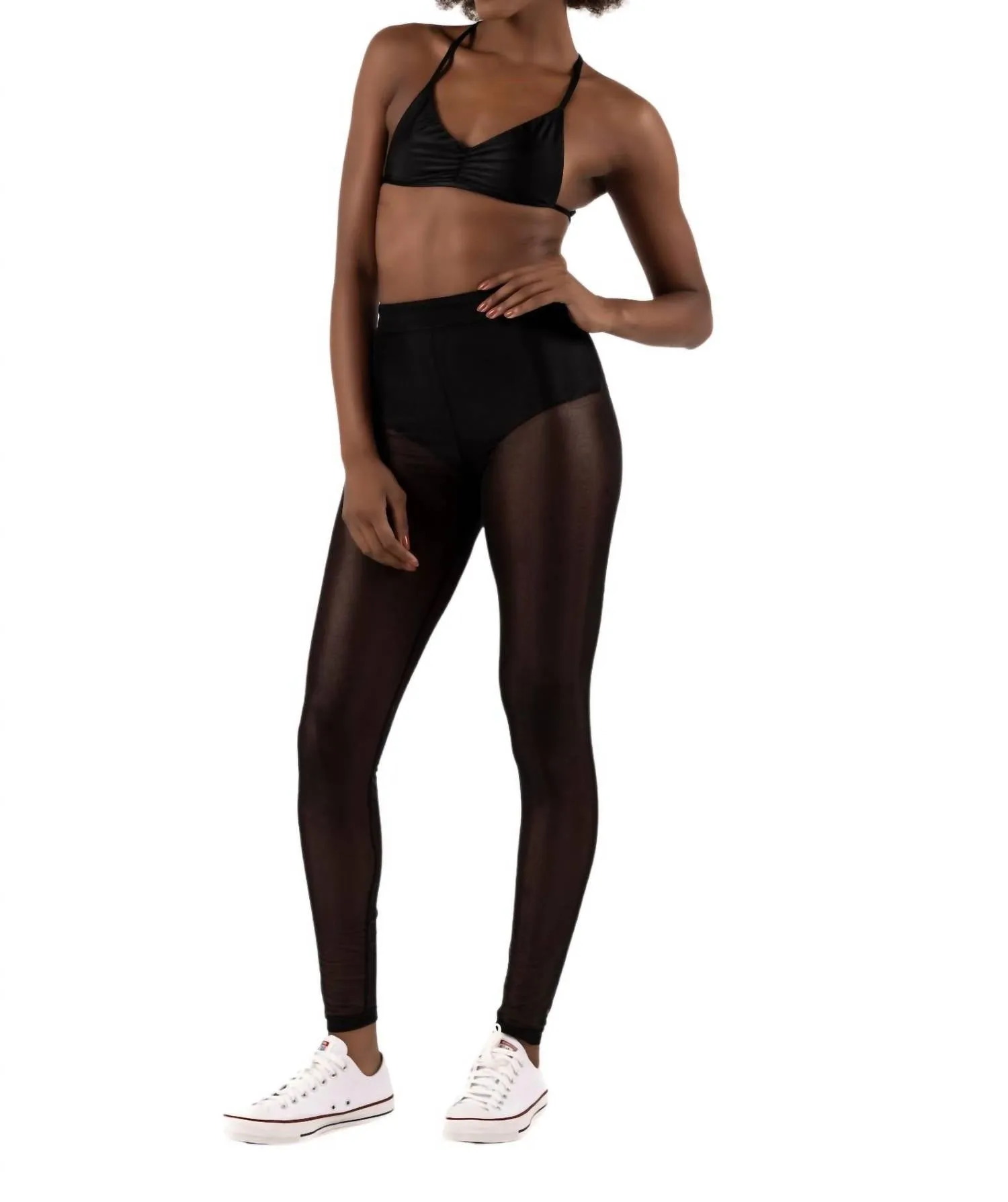 Tulle Leggings In Black