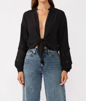 Turn Back Time Top In Black