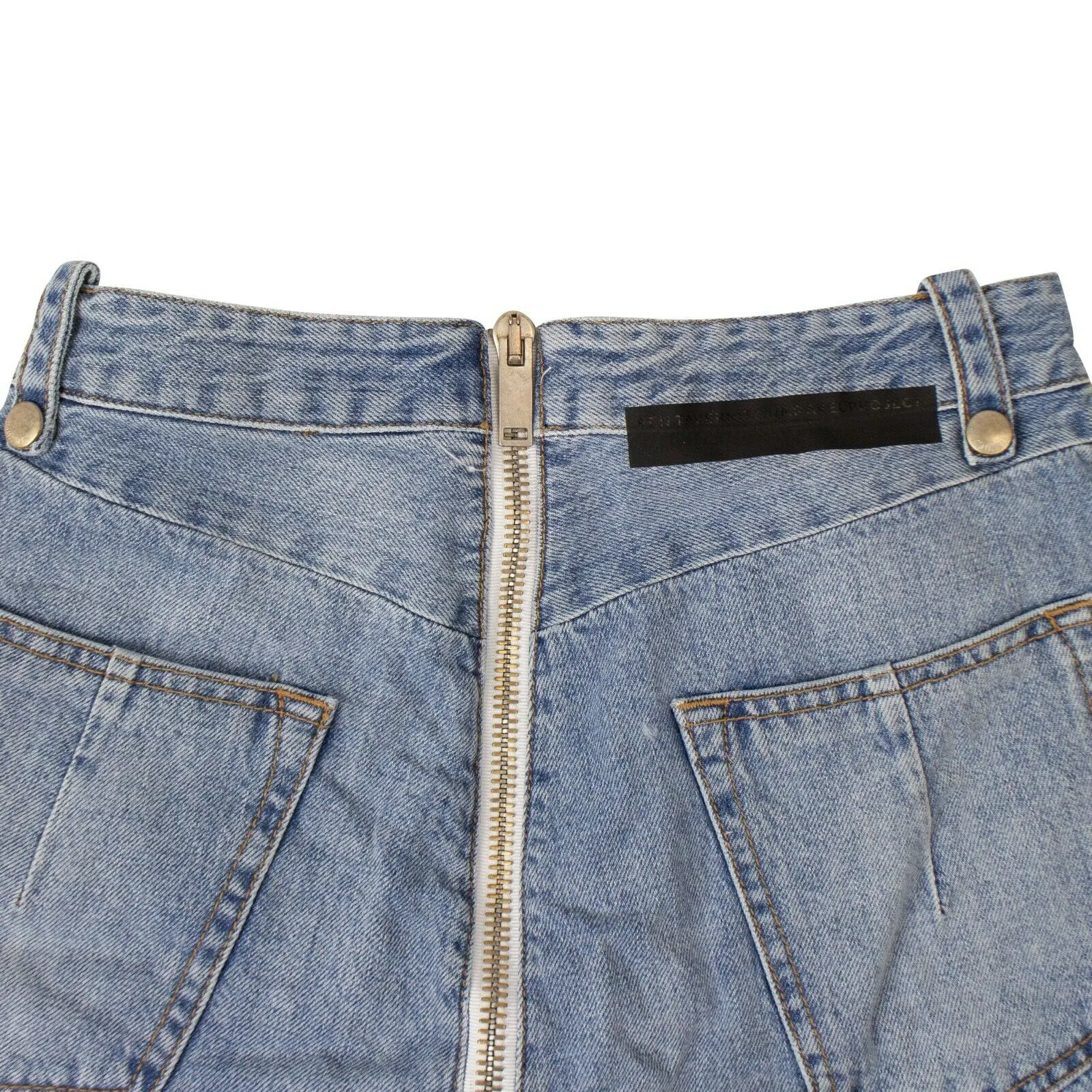 Unravel Project Denim Zipped Shorts - Denim