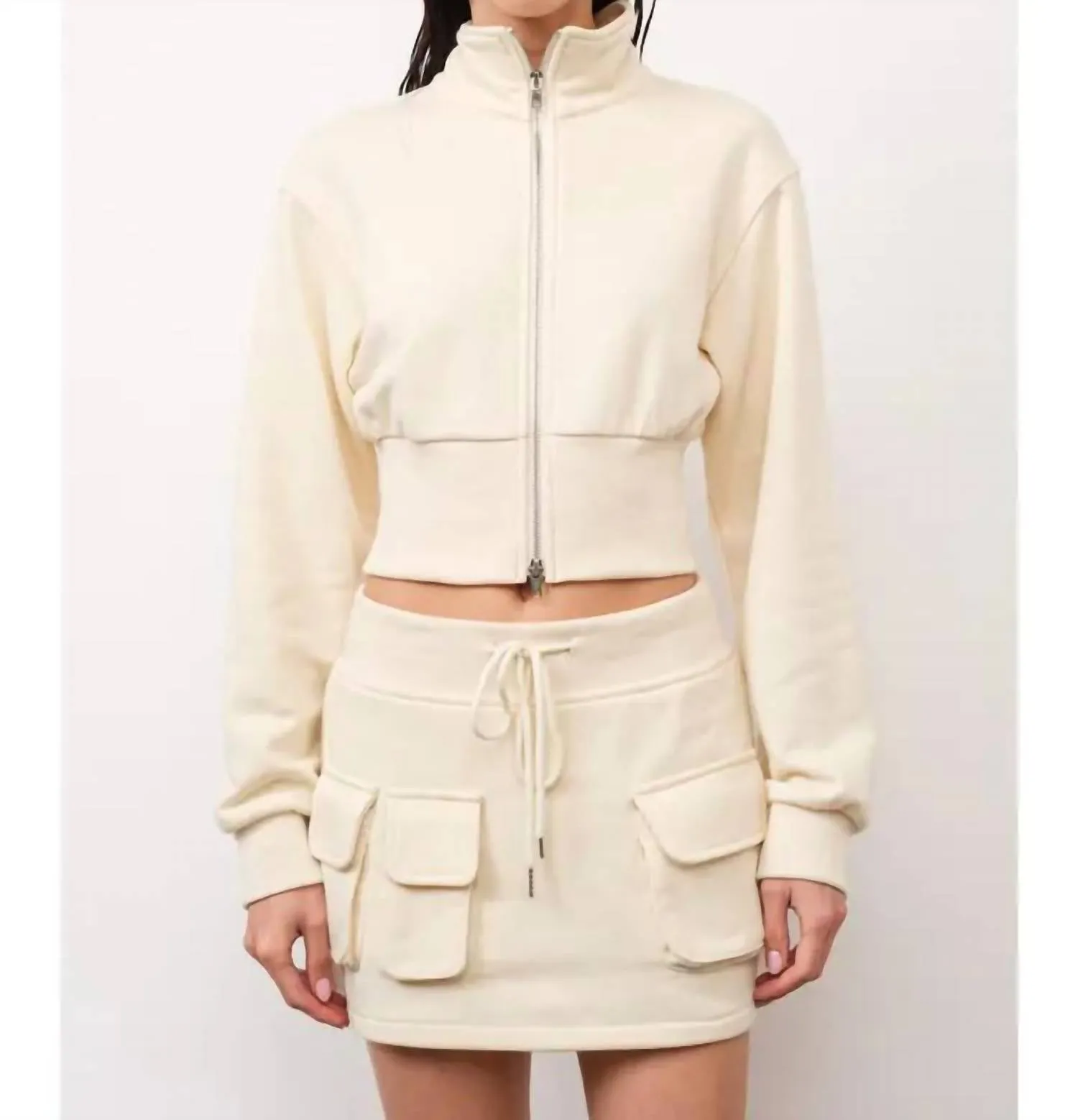 Up & Away Mini Skort In Ivory