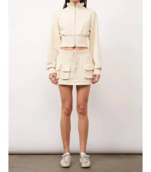Up & Away Mini Skort In Ivory