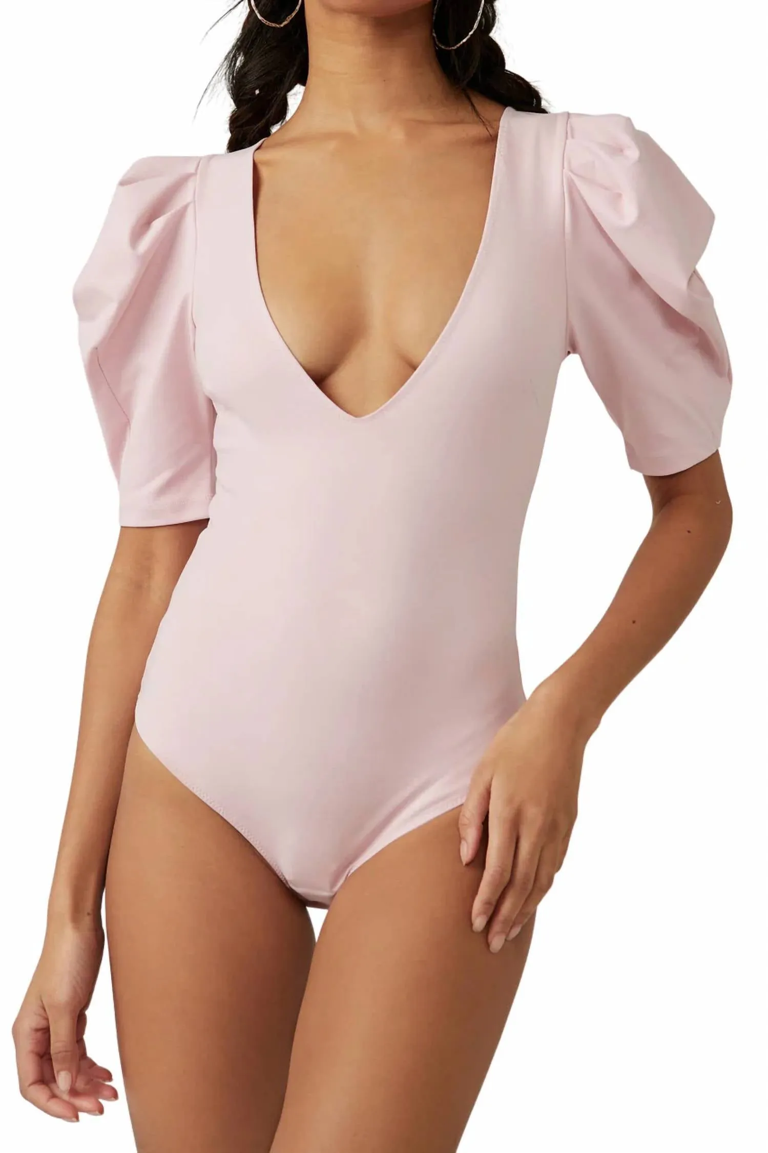 Va Va Voop Bodysuit In Soft Pink