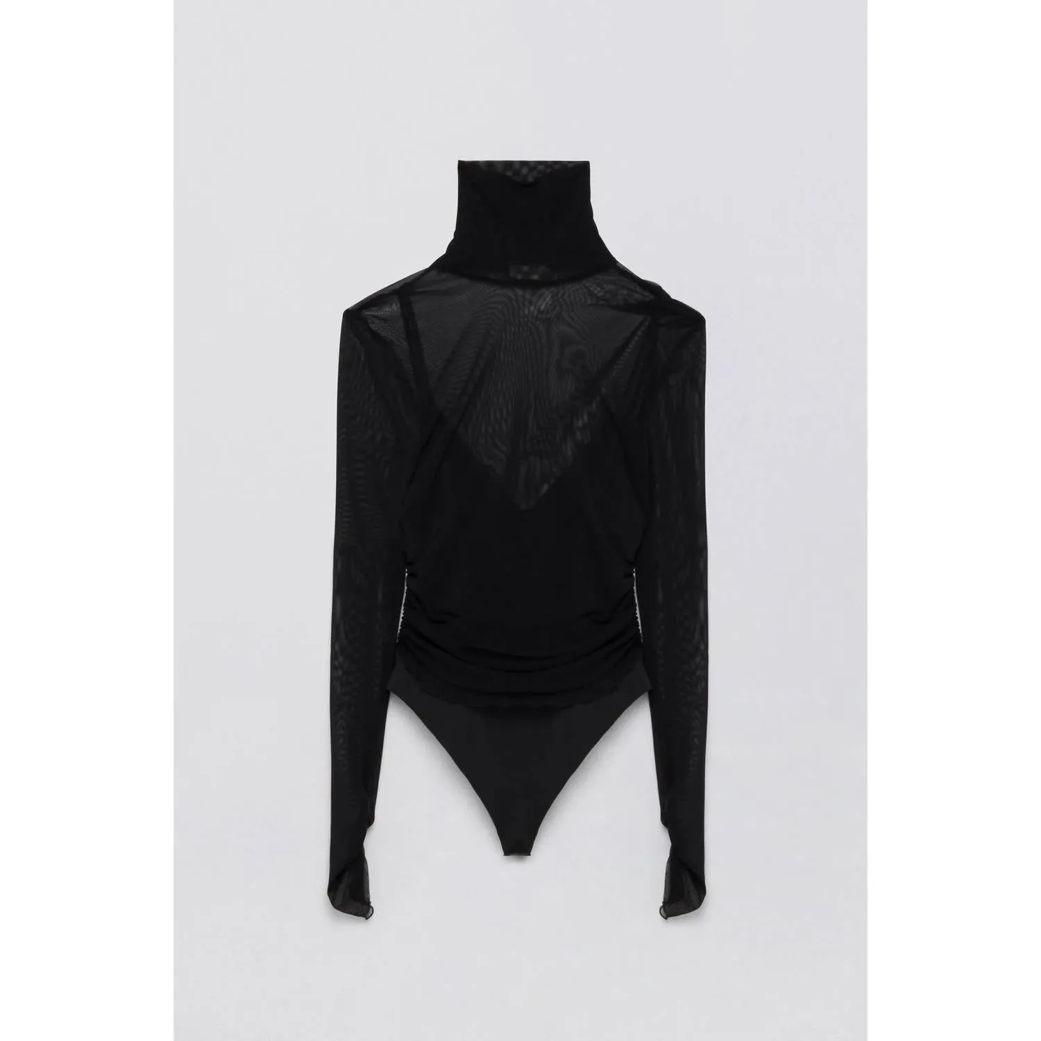 Velora Long Sleeve Bodysuit In Black