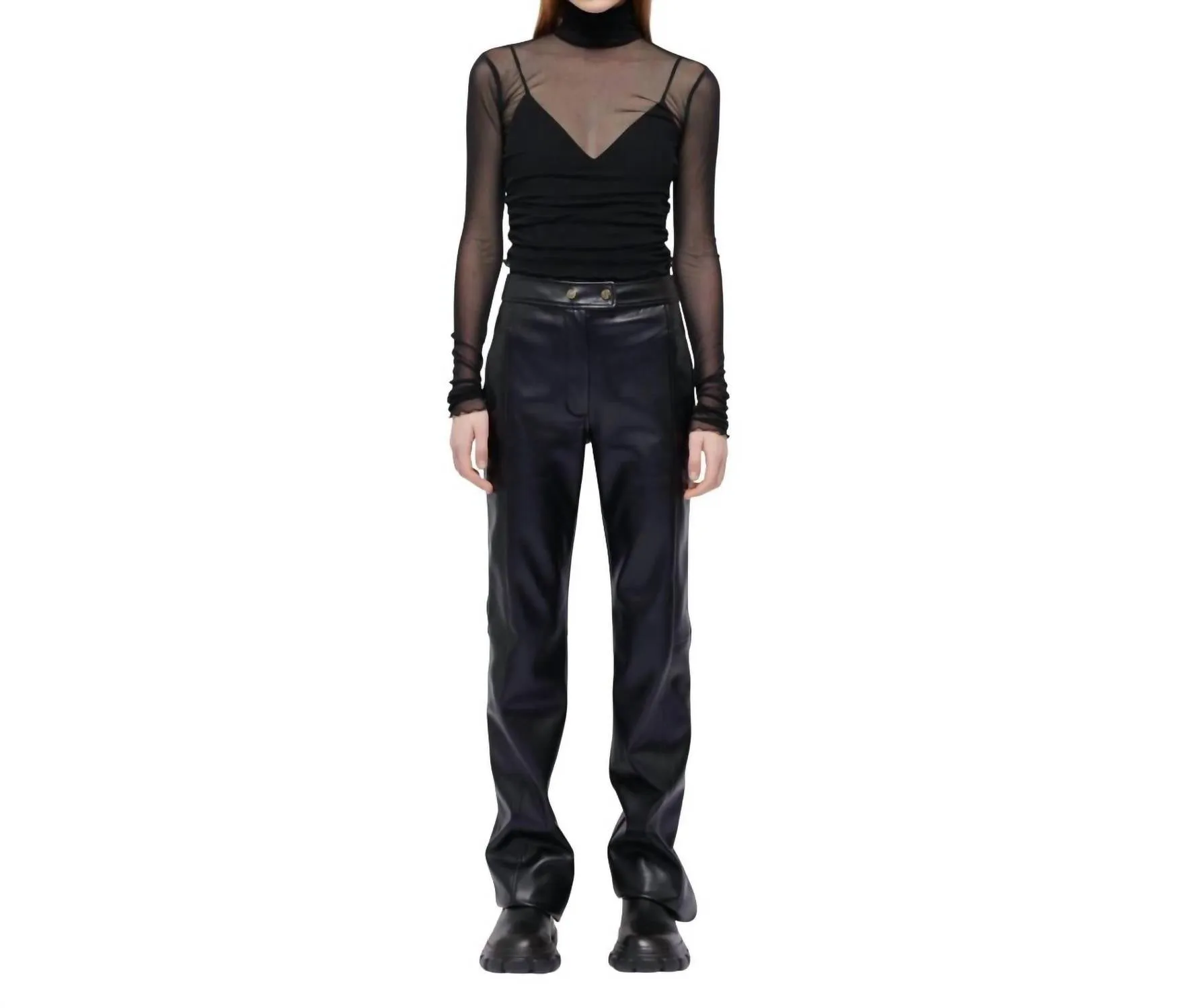 Velora Long Sleeve Bodysuit In Black