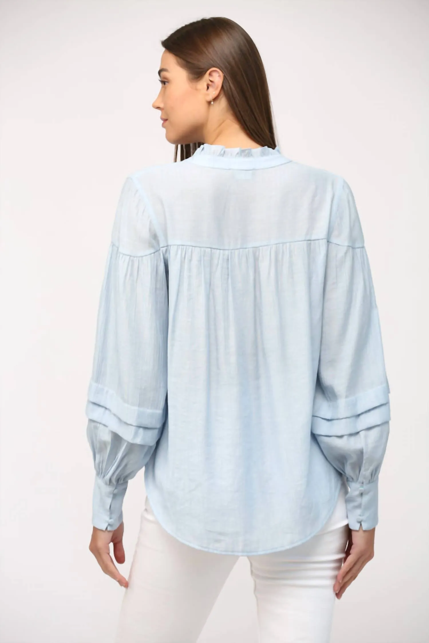 Vera Blouse In Baby Blue