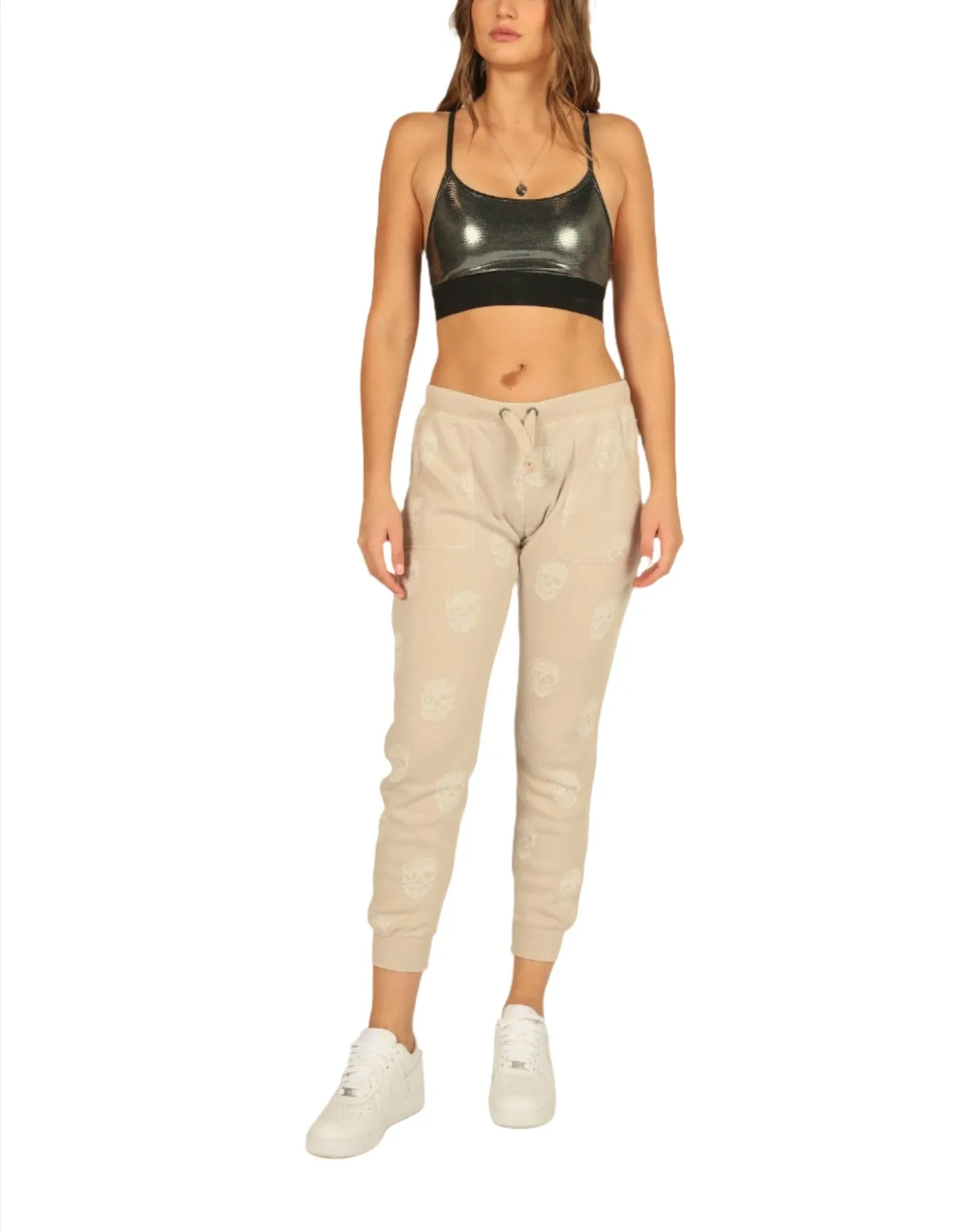 Vintage Havana Skull Print Burnout Jogger VH9543