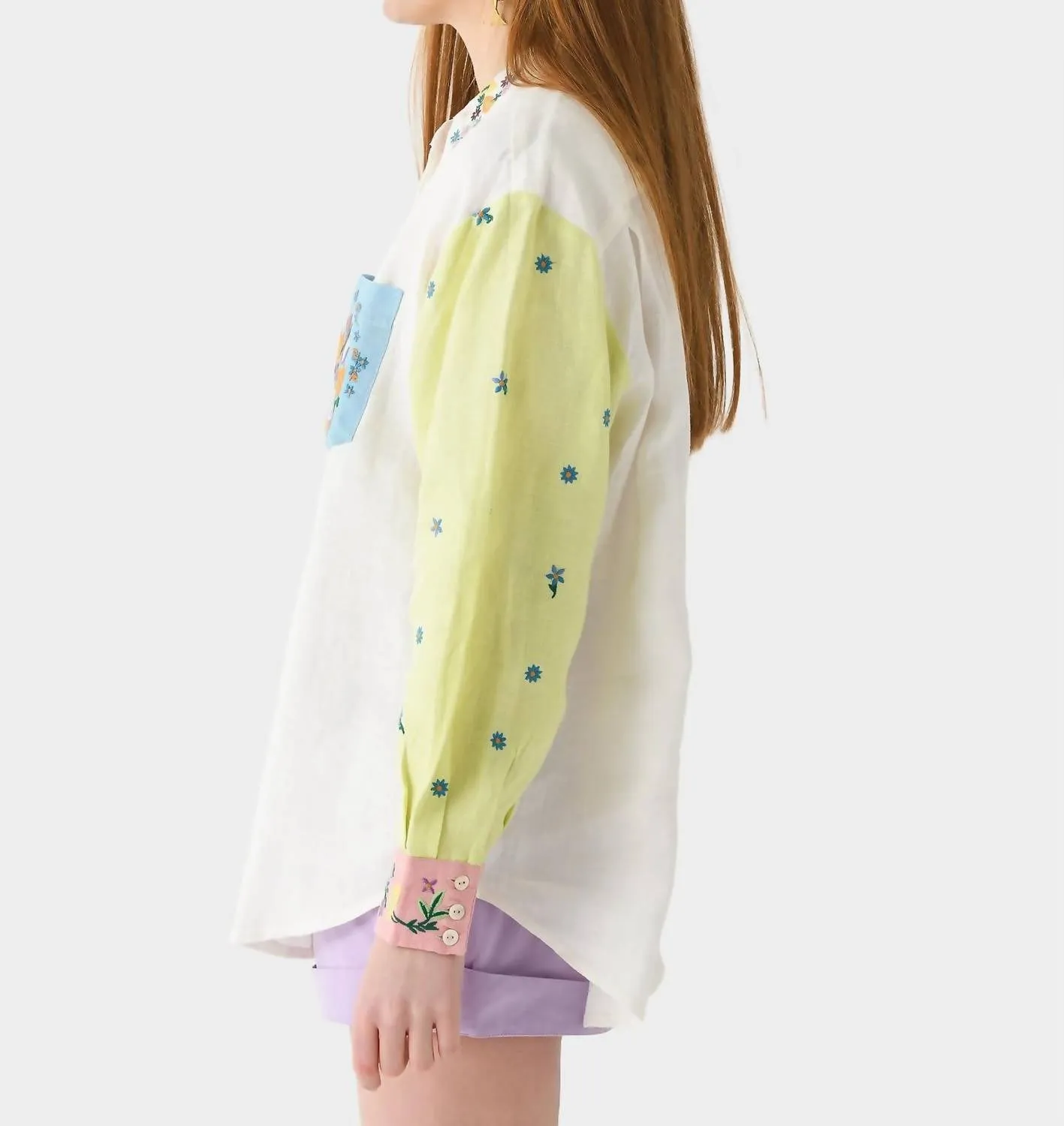 Willa Embroidered Shirt In Multi
