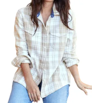 Women's Blanket Shirt In Latte
