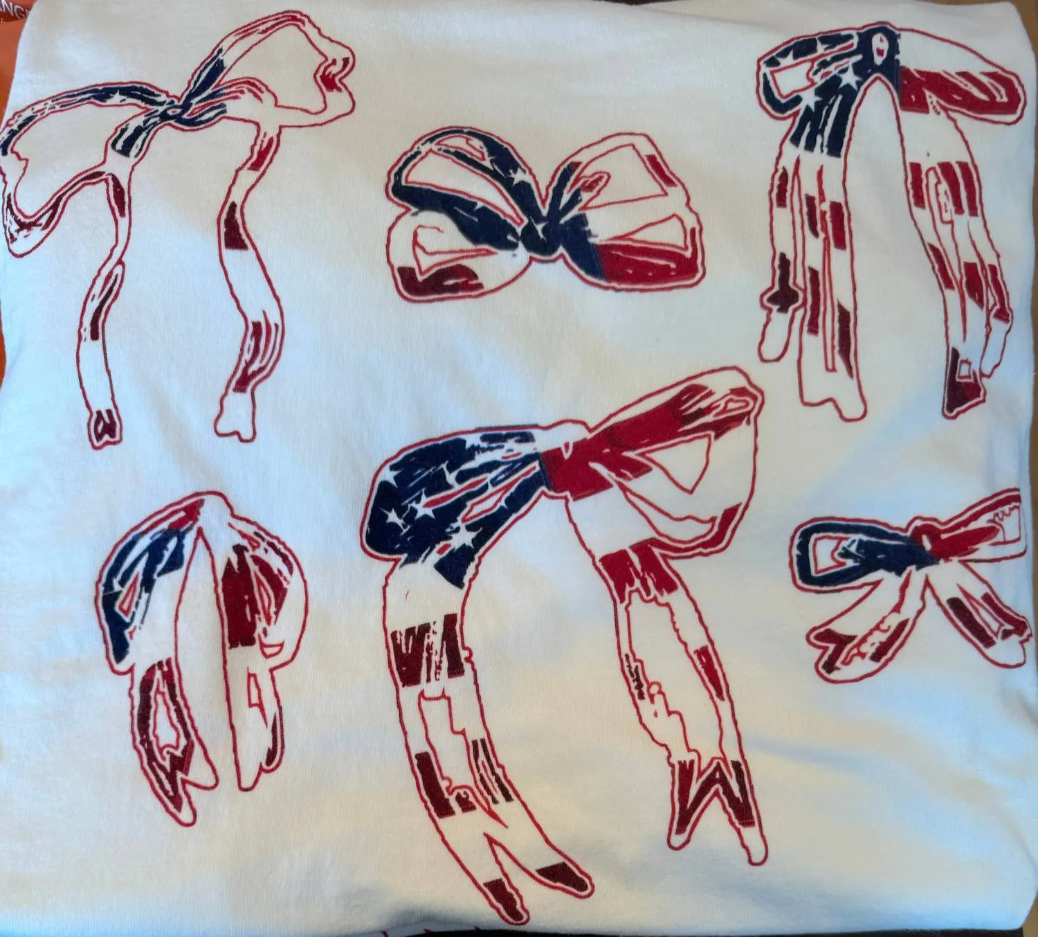 Women's Bow-Tastic U.s.a Tee In White