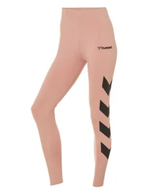 Women's Brand Logo Printed Leggings,Peach