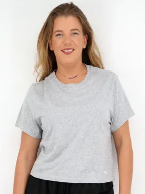 Women's Brand Logo Printed T-Shirt,Light Grey