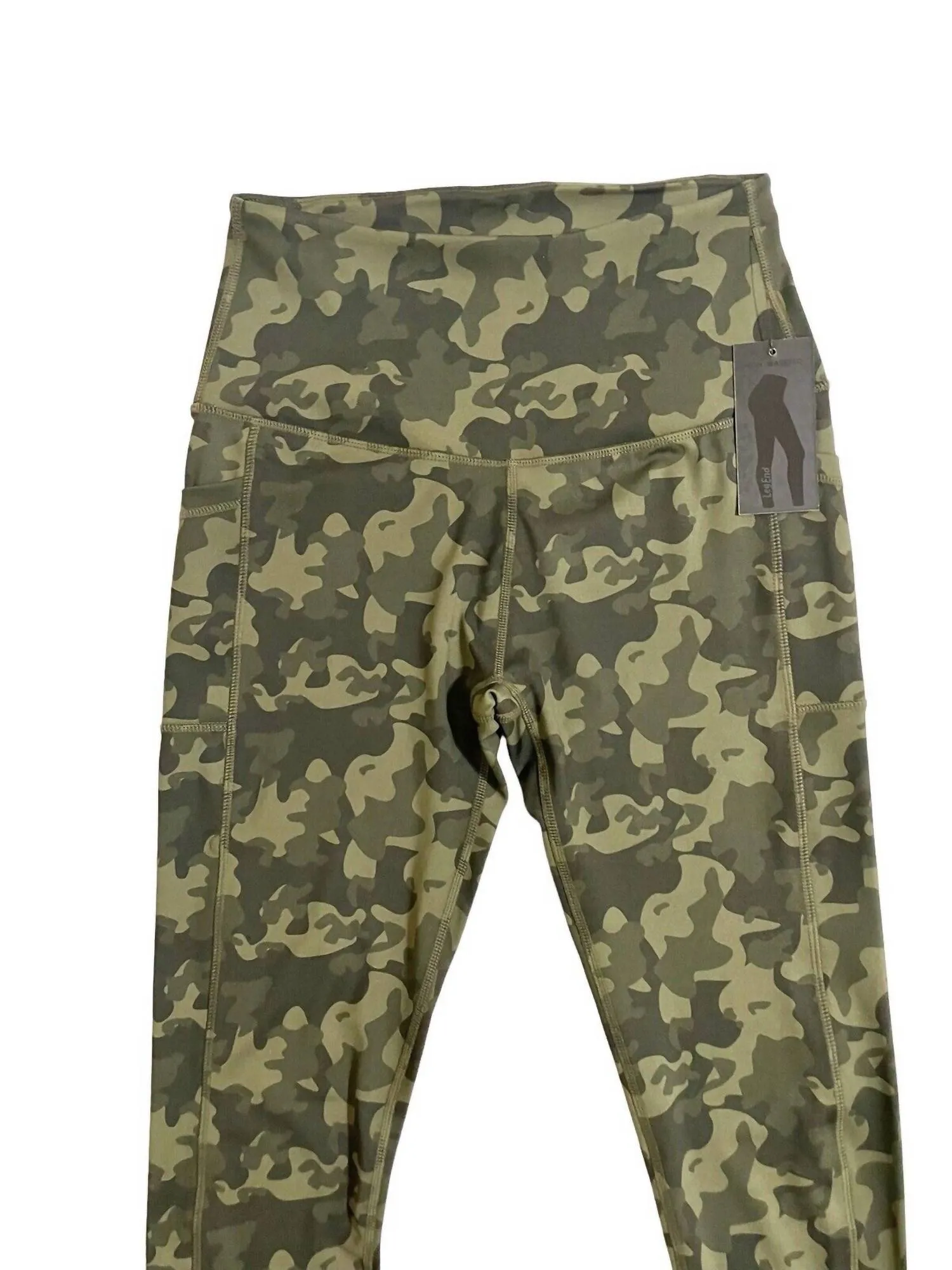 Women's Camo 7/8 With Pocket High Rise Gym Yoga Leggings In Green