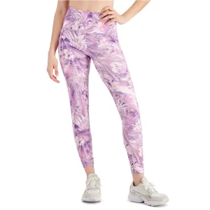 Women's Compression Printed Side-Pocket Leggings,Purple