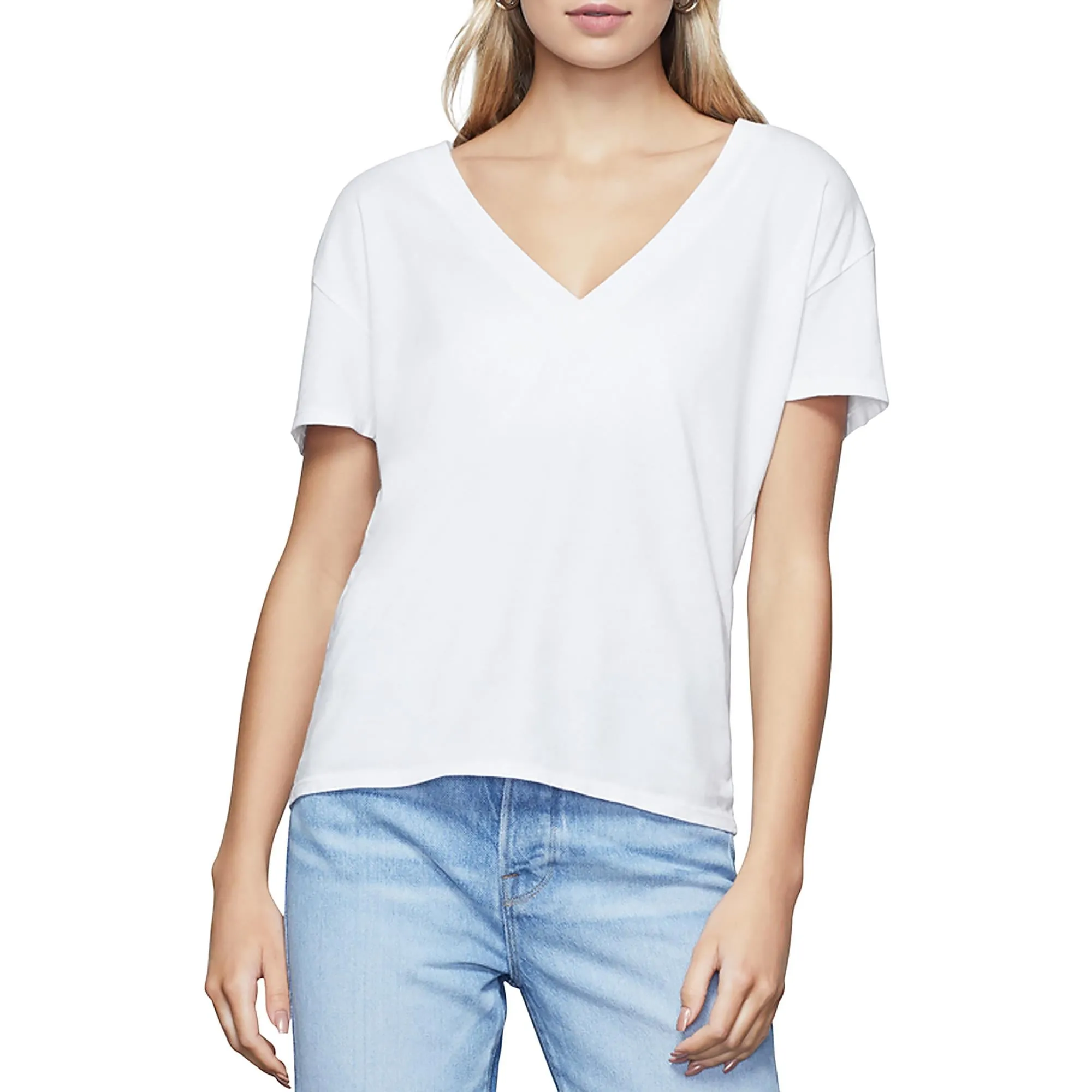 Womens Cotton V Neck T-Shirt