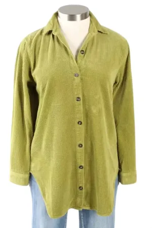 Women's Lux Cord A-Line Shirt In Frog
