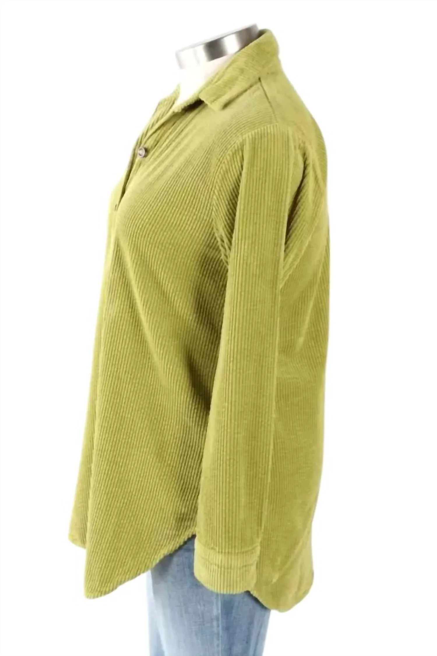 Women's Lux Cord A-Line Shirt In Frog