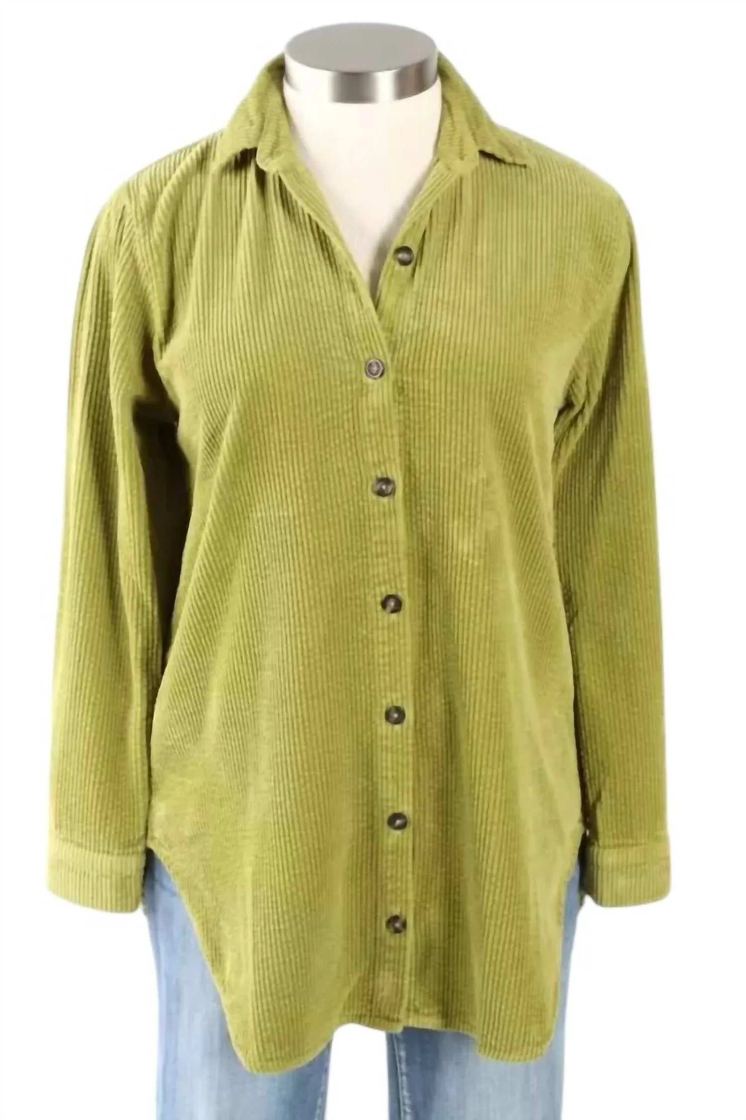 Women's Lux Cord A-Line Shirt In Frog