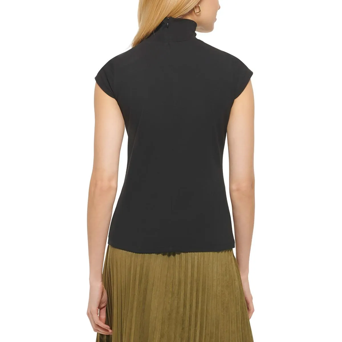 Womens Modal Blend Mock Neck T-Shirt