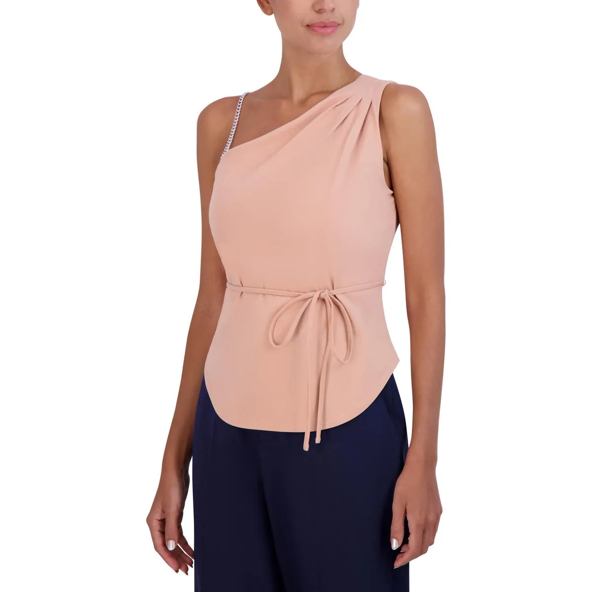 Womens One Shoulder Gathered Blouse