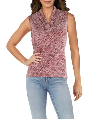 Womens Printed V-Neck Shell