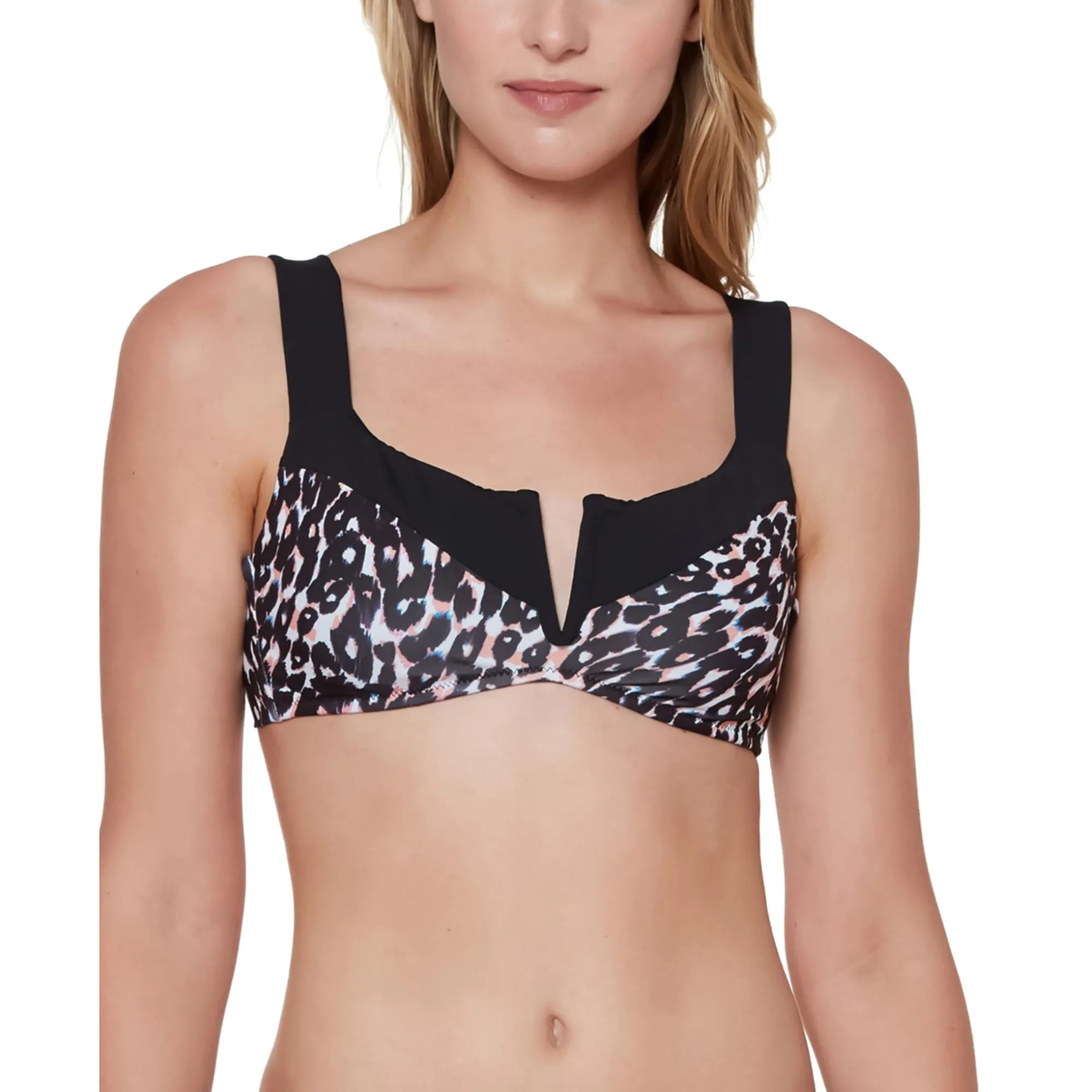 Womens Printed V-Wire Bikini Swim top