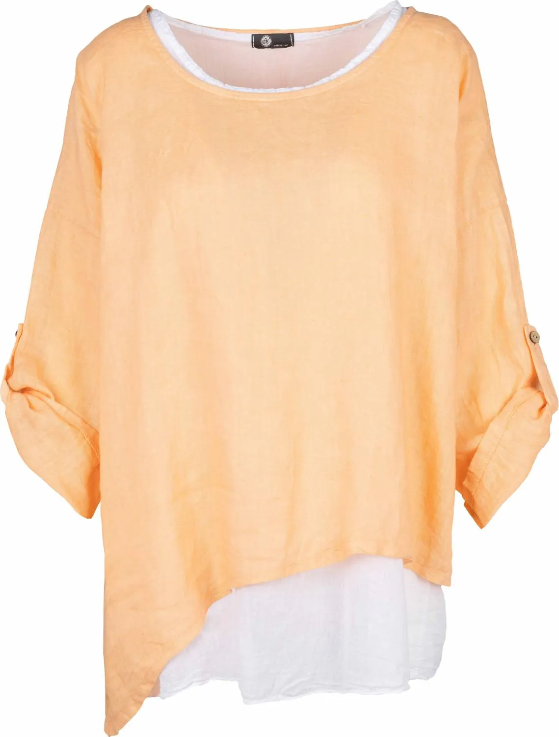 Women's Quarter Sleeve Top In Peach