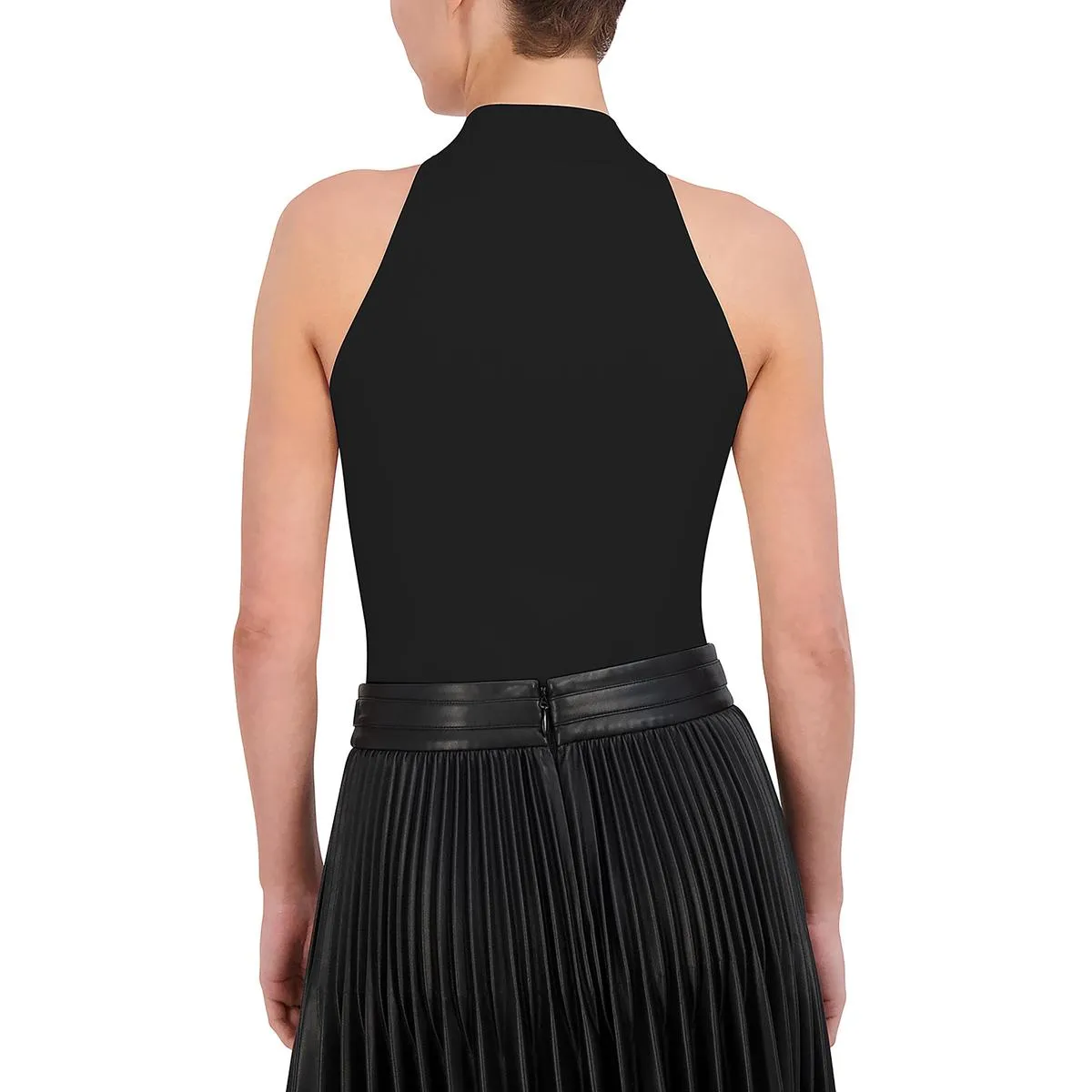 Womens Ribbed Halter Bodysuit