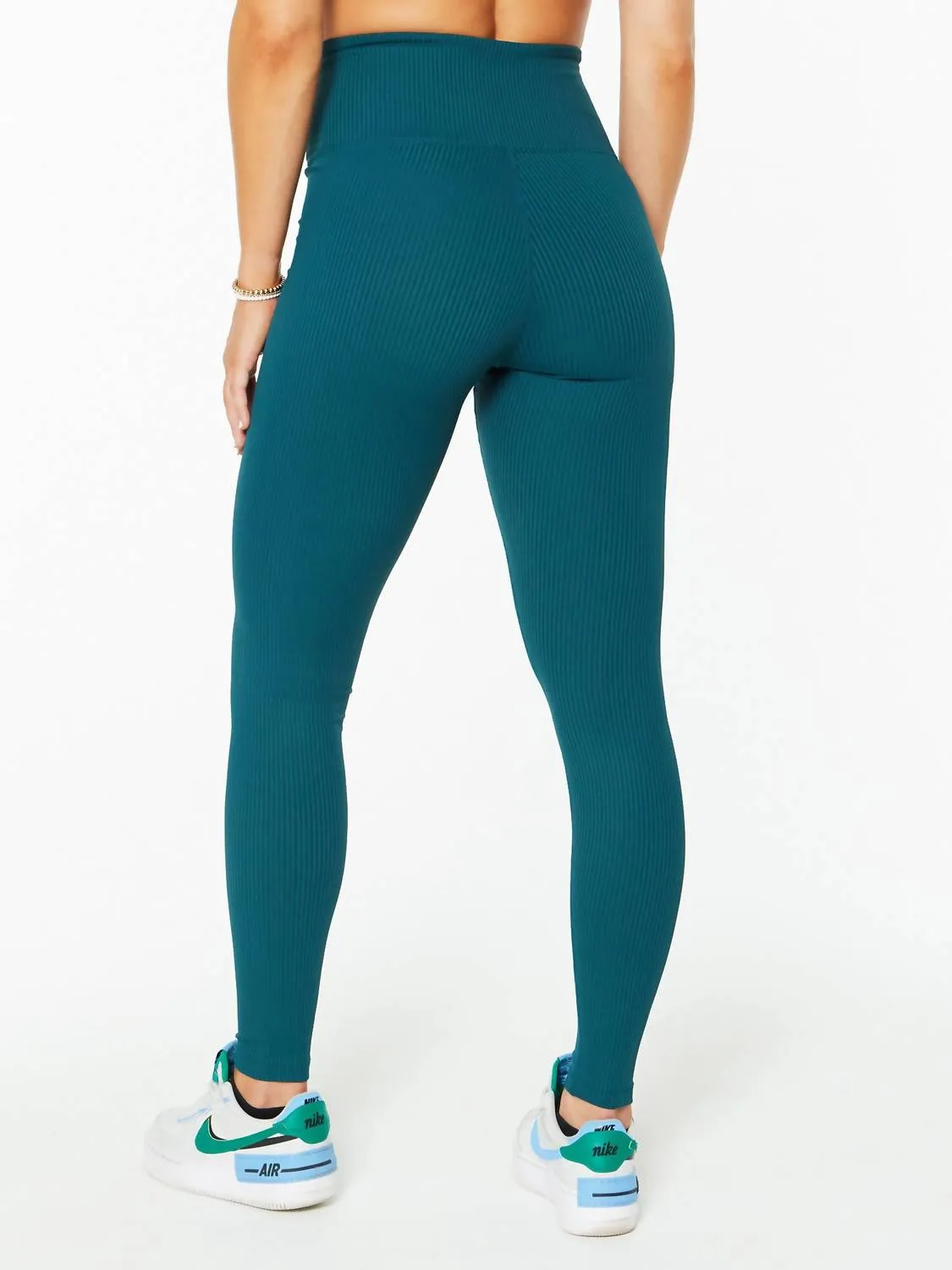 Women's Ribbed Veronica Legging In Teal