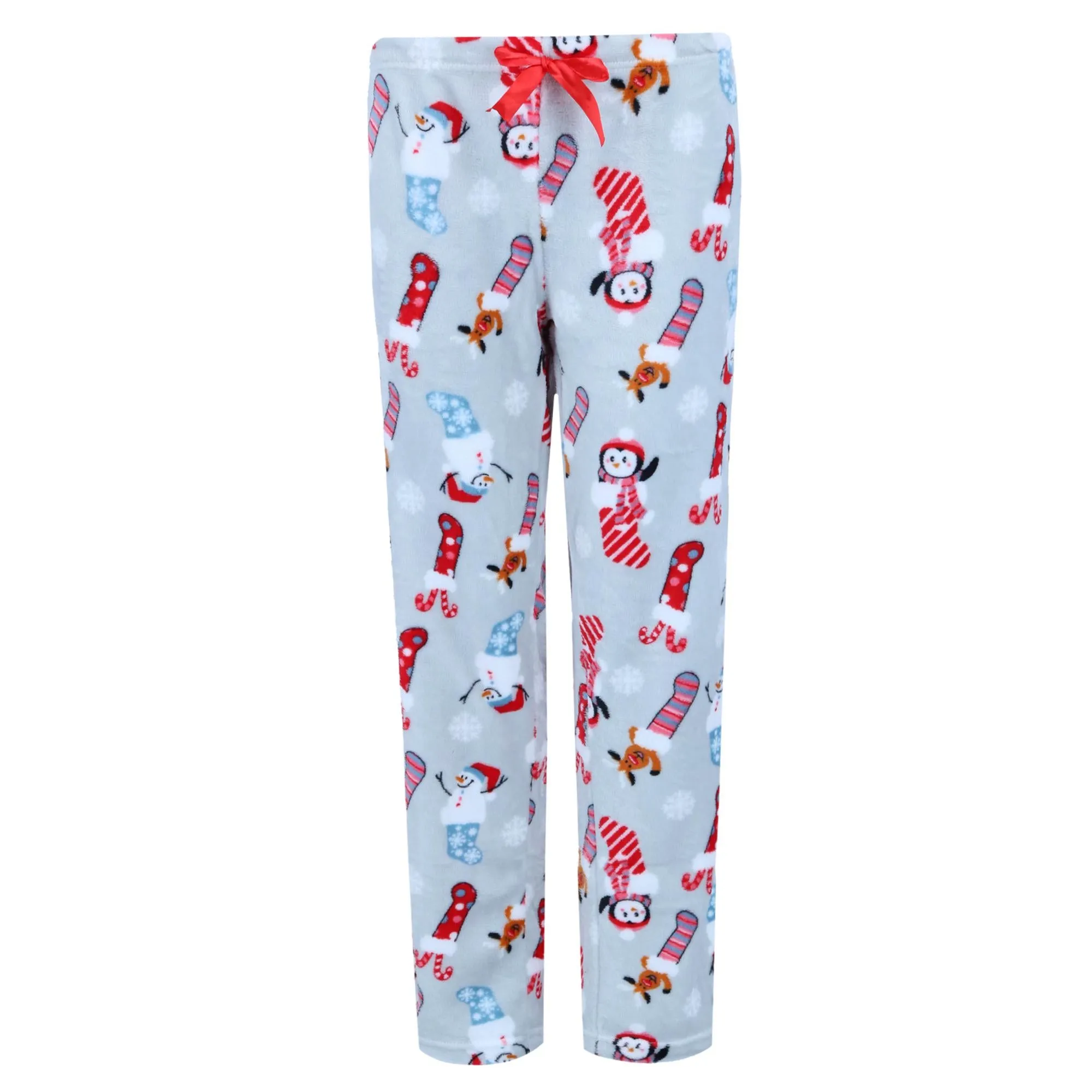 Women's Snowman Print Plush PJ Set