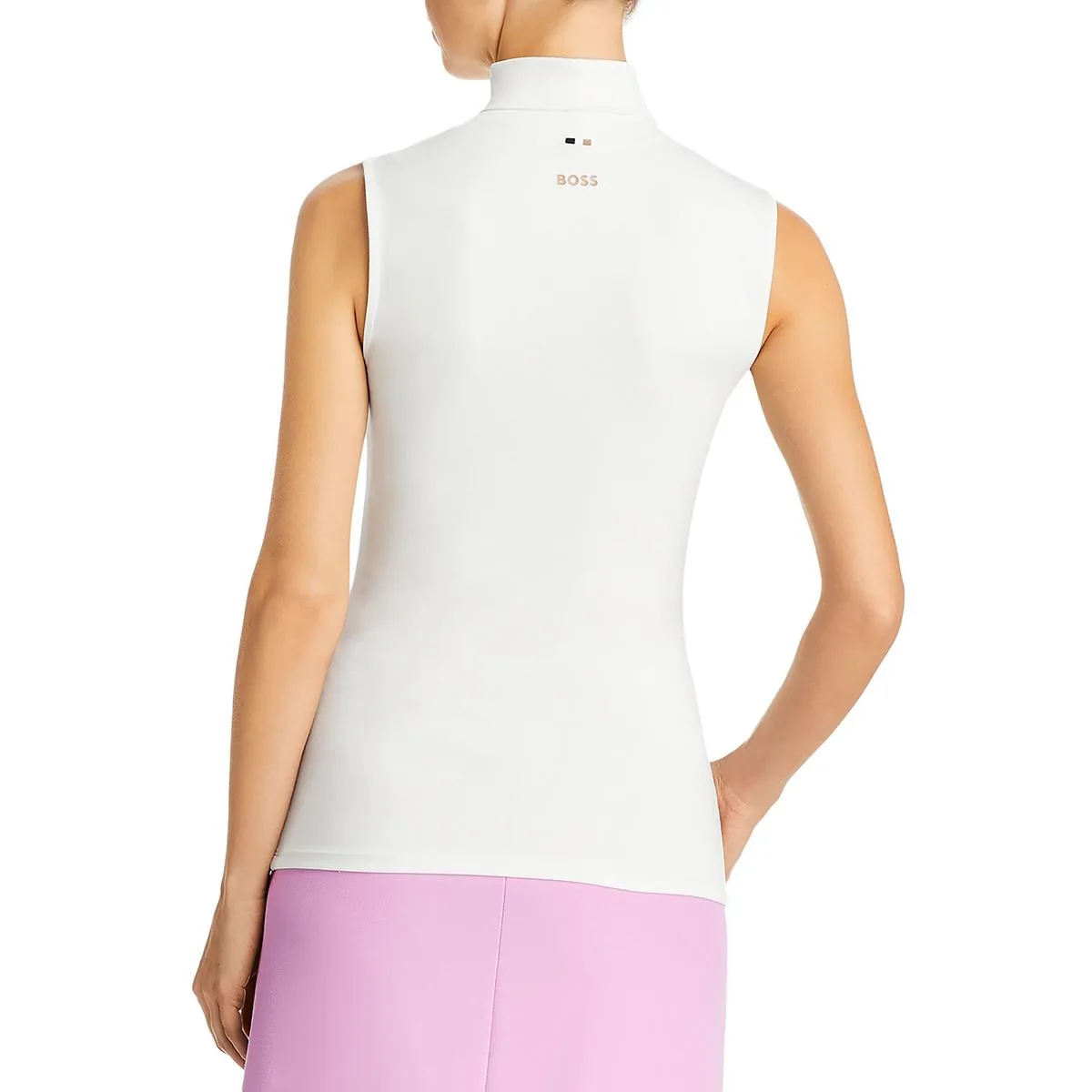 Womens Stretch Turtleneck Tank Top