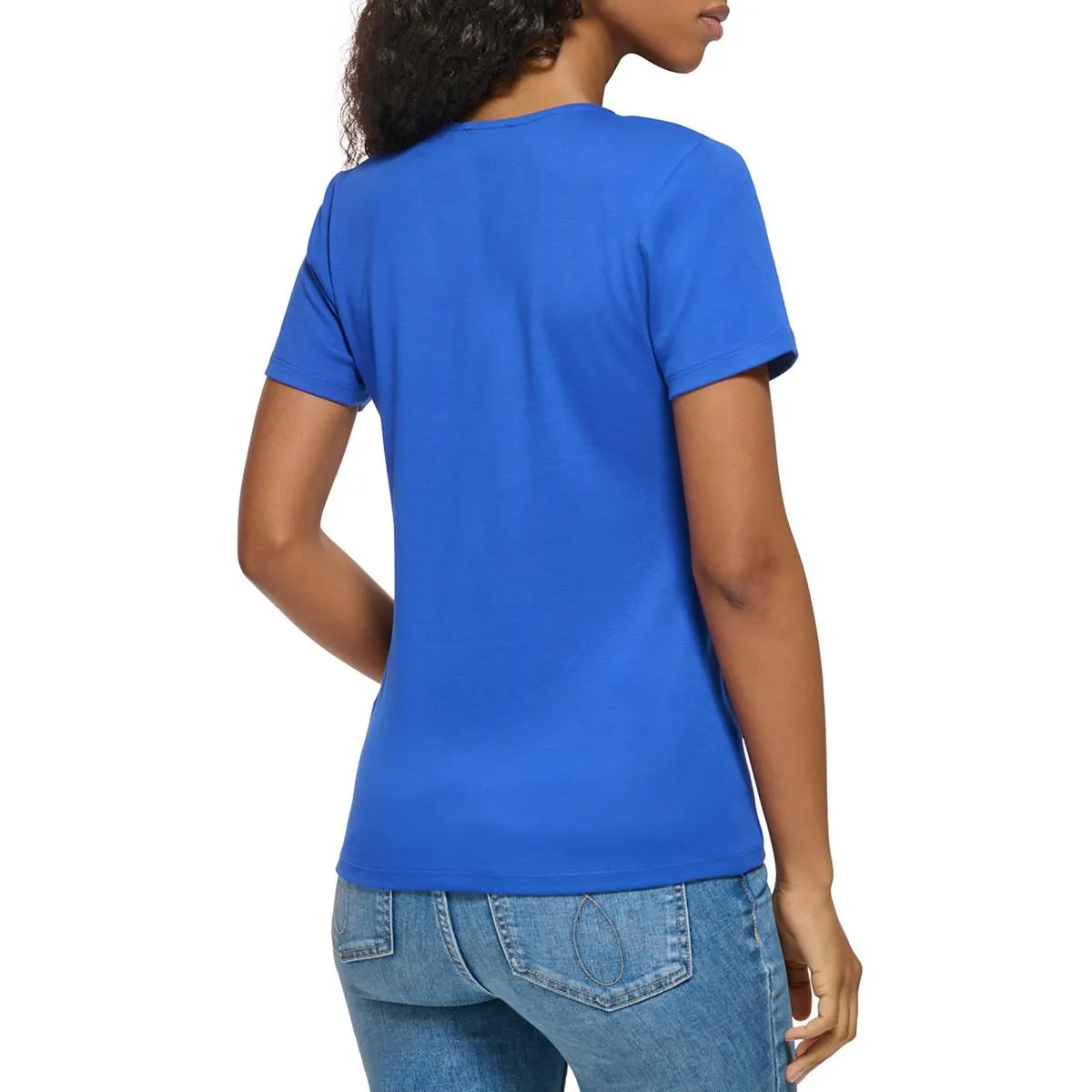 Womens Twisted V-Neck Pullover Top