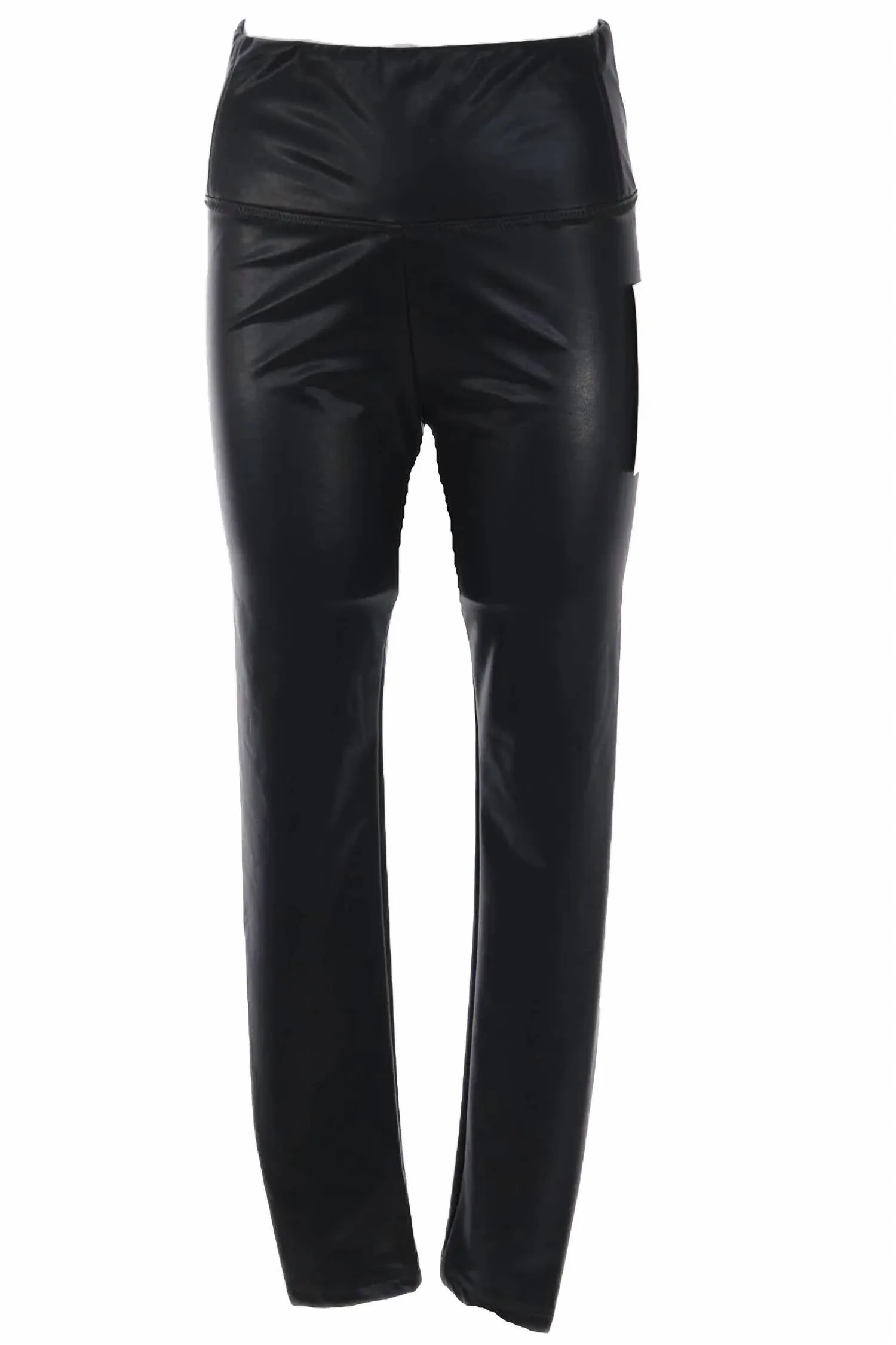 Women's Vegan Leather Legging In Black